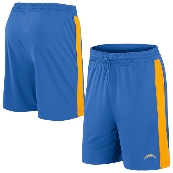 Men's Los Angeles Chargers Blue Performance Shorts - Click Image to Close